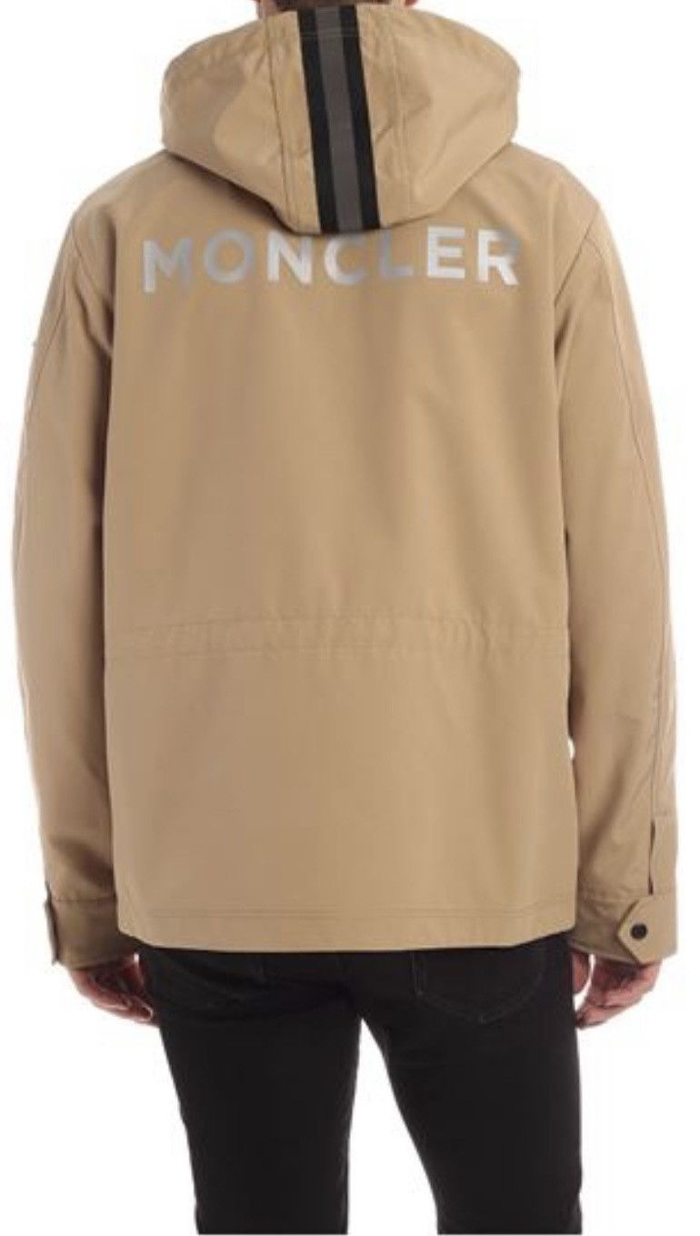 Moncler Moncler Men's Rance Logo Print Hooded Jacket In Beige Size US M / EU 48-50 / 2 - 2 Thumbnail