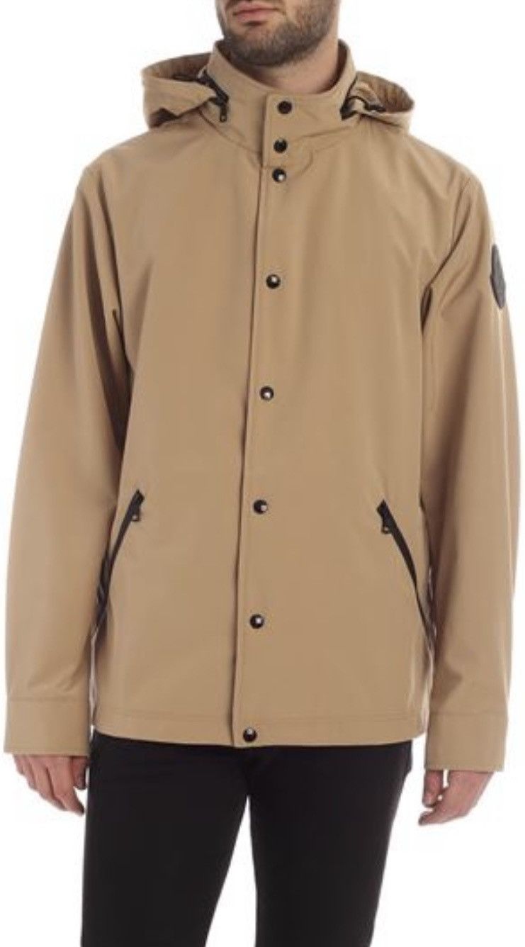 Moncler Moncler Men's Rance Logo Print Hooded Jacket In Beige Size US M / EU 48-50 / 2 - 1 Thumbnail