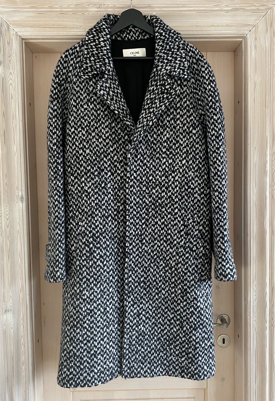 Celine × Hedi Slimane FW19 Tweed Mac Coat | Grailed