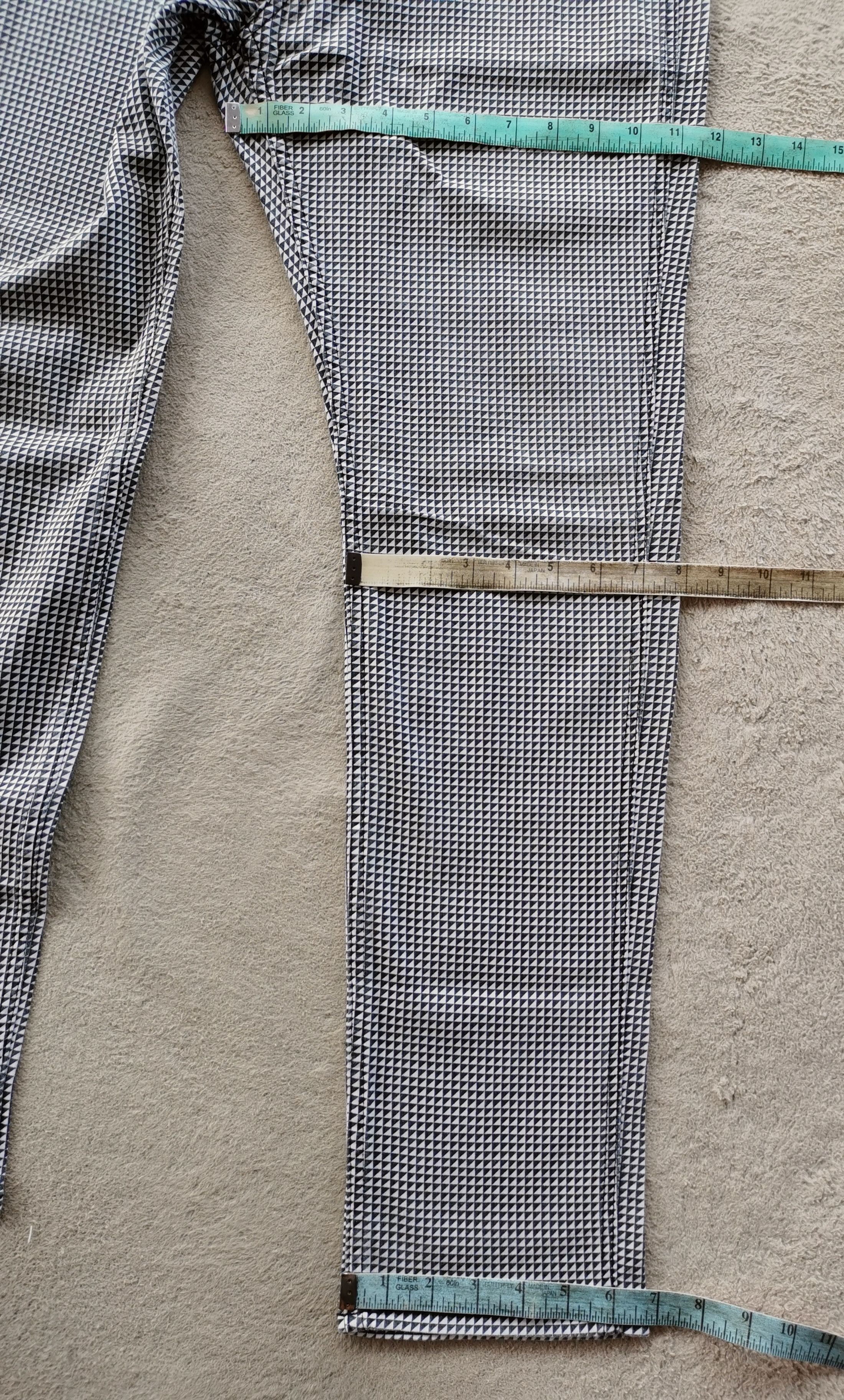 GU Gu Japan Geometric Abstract Black White Pants Size US 32 / EU 48 - 10 Thumbnail