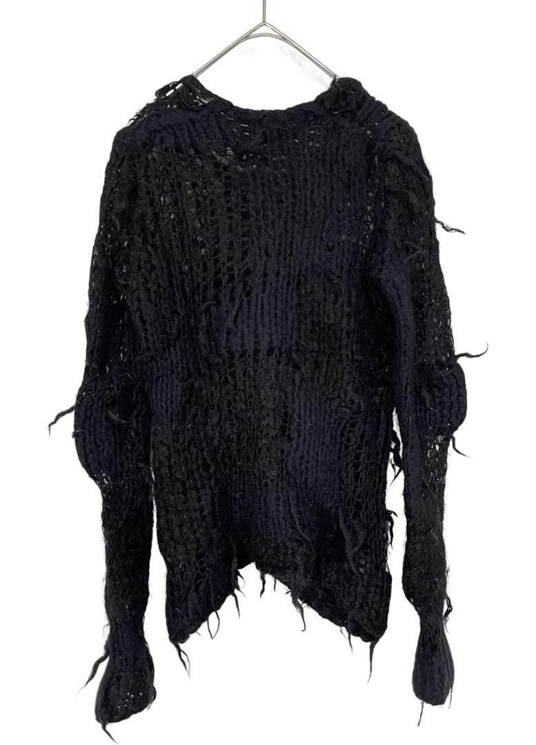 トップス AD2004 JUNYA WATANABE MAN shaggy sweater RARE AD2004 JUNYA WATANABE GRUNGE PUNK KNIT SWEATER