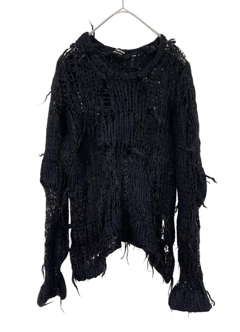 RARE AD2004 JUNYA WATANABE GRUNGE PUNK KNIT SWEATER