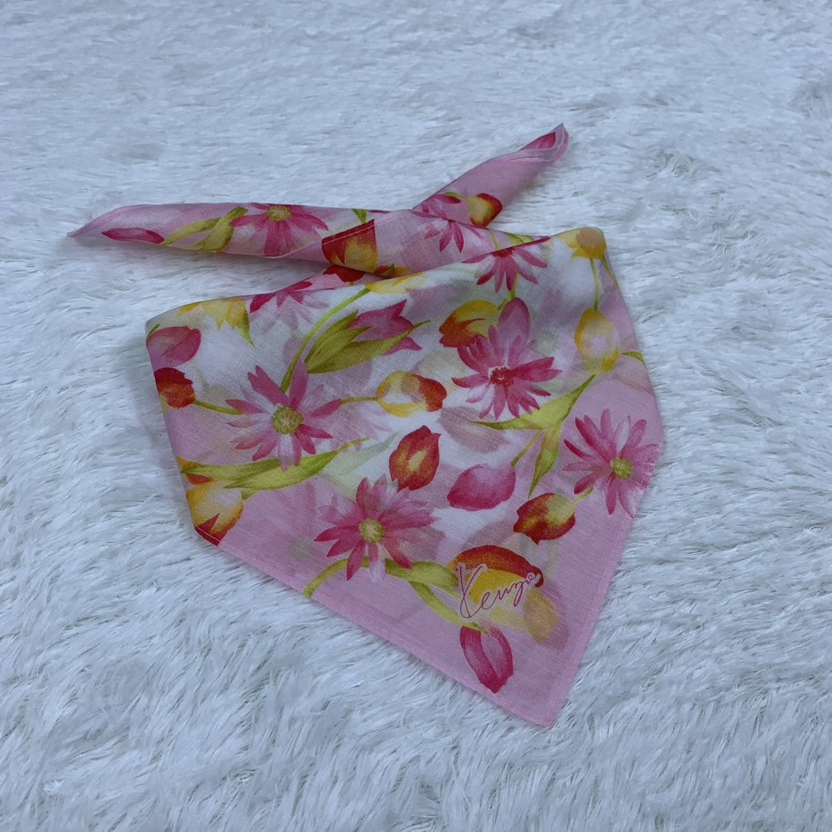 Kenzo KENZO handkerchief handky bandana flower design Size ONE SIZE - 3 Thumbnail