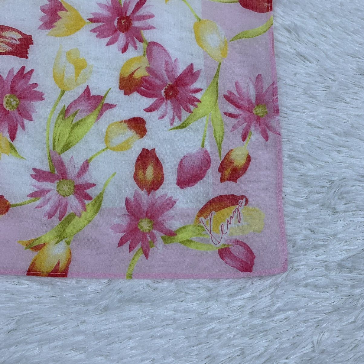 Kenzo KENZO handkerchief handky bandana flower design Size ONE SIZE - 6 Thumbnail
