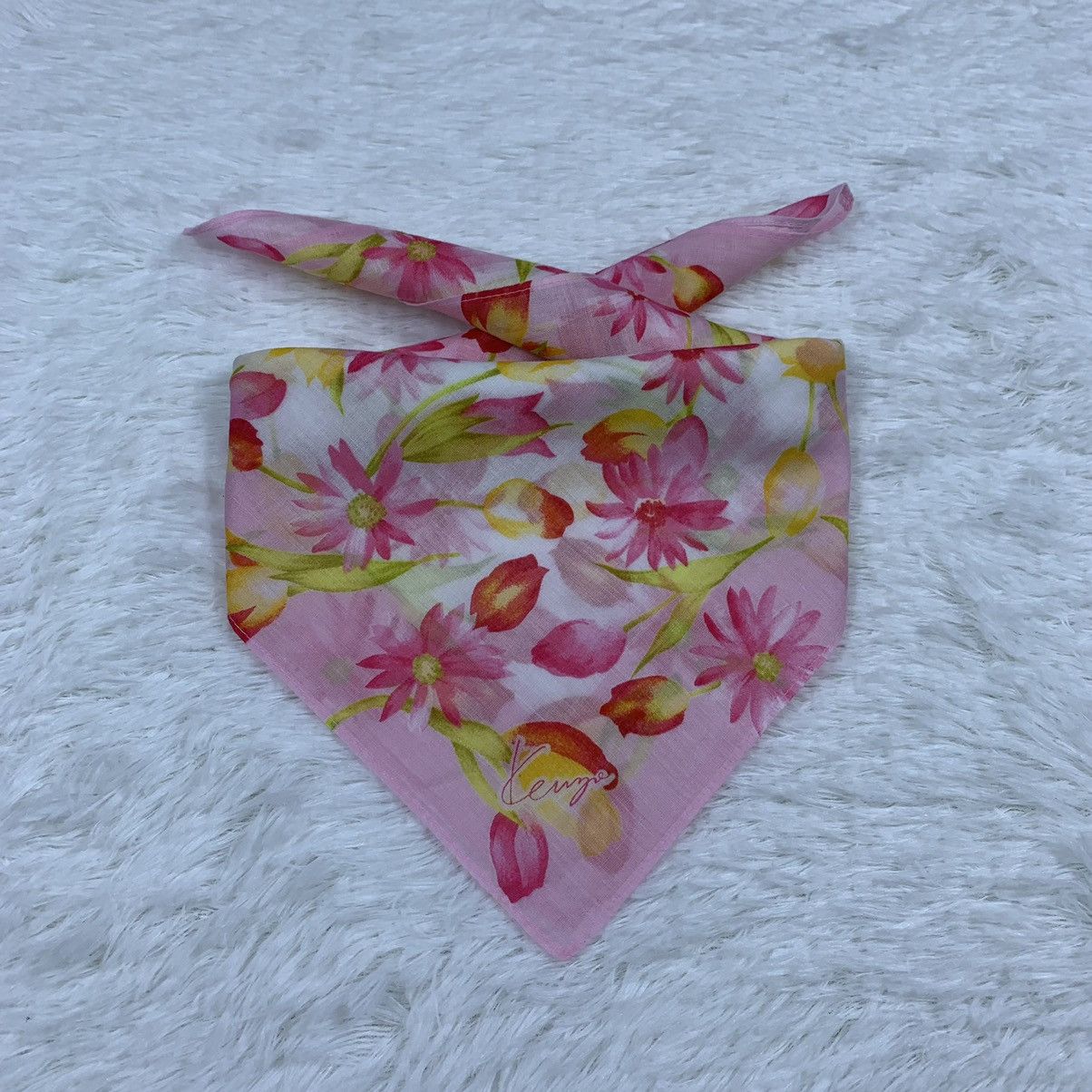 Kenzo KENZO handkerchief handky bandana flower design Size ONE SIZE - 2 Thumbnail