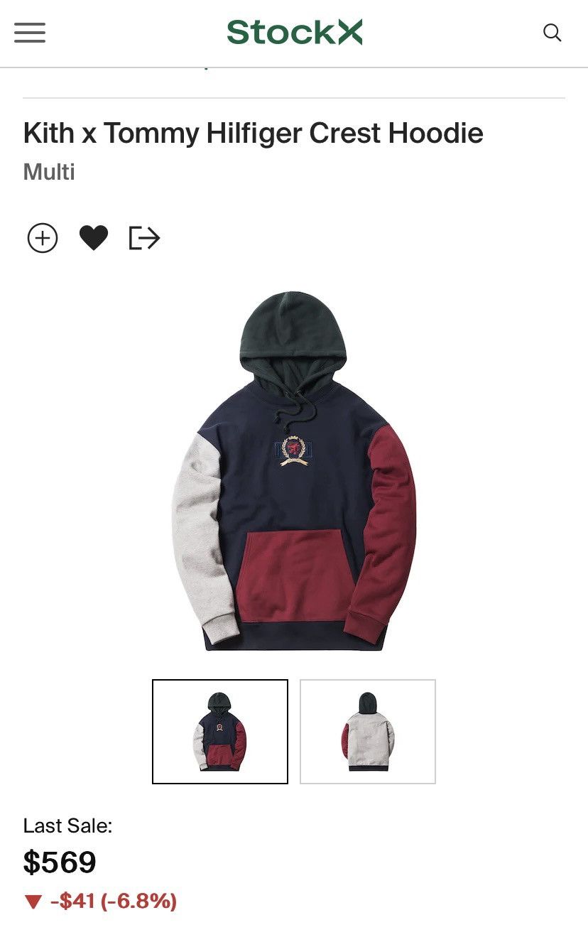 Tommy Hilfiger Kith X Tommy Hilfiger Crest Hoodie Grailed