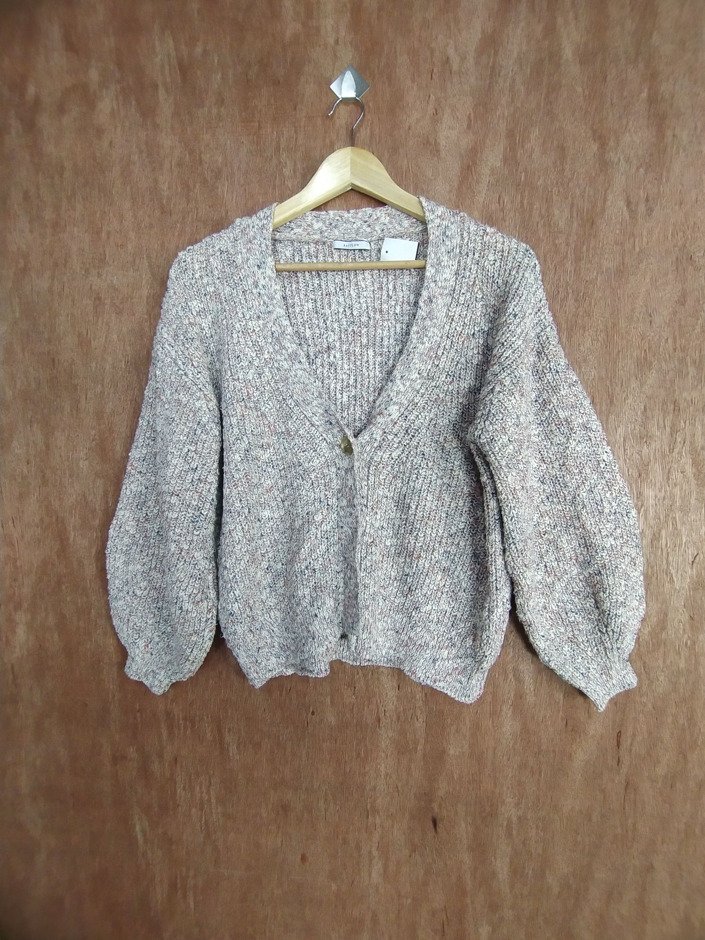 Homespun Knitwear × Japanese Brand Bayflow gray cardigan knitwear japan #S024 Size US S / EU 44-46 / 1 - 1 Thumbnail