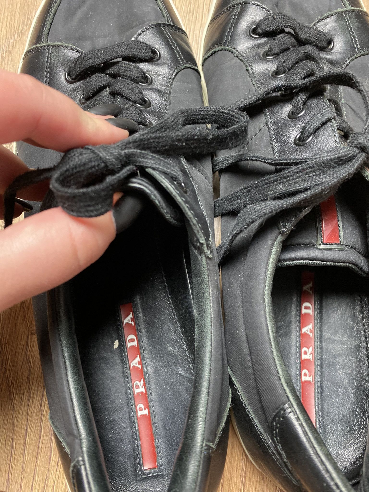 Prada Prada low top leather sneakers Size US 9 / EU 42 - 9 Thumbnail