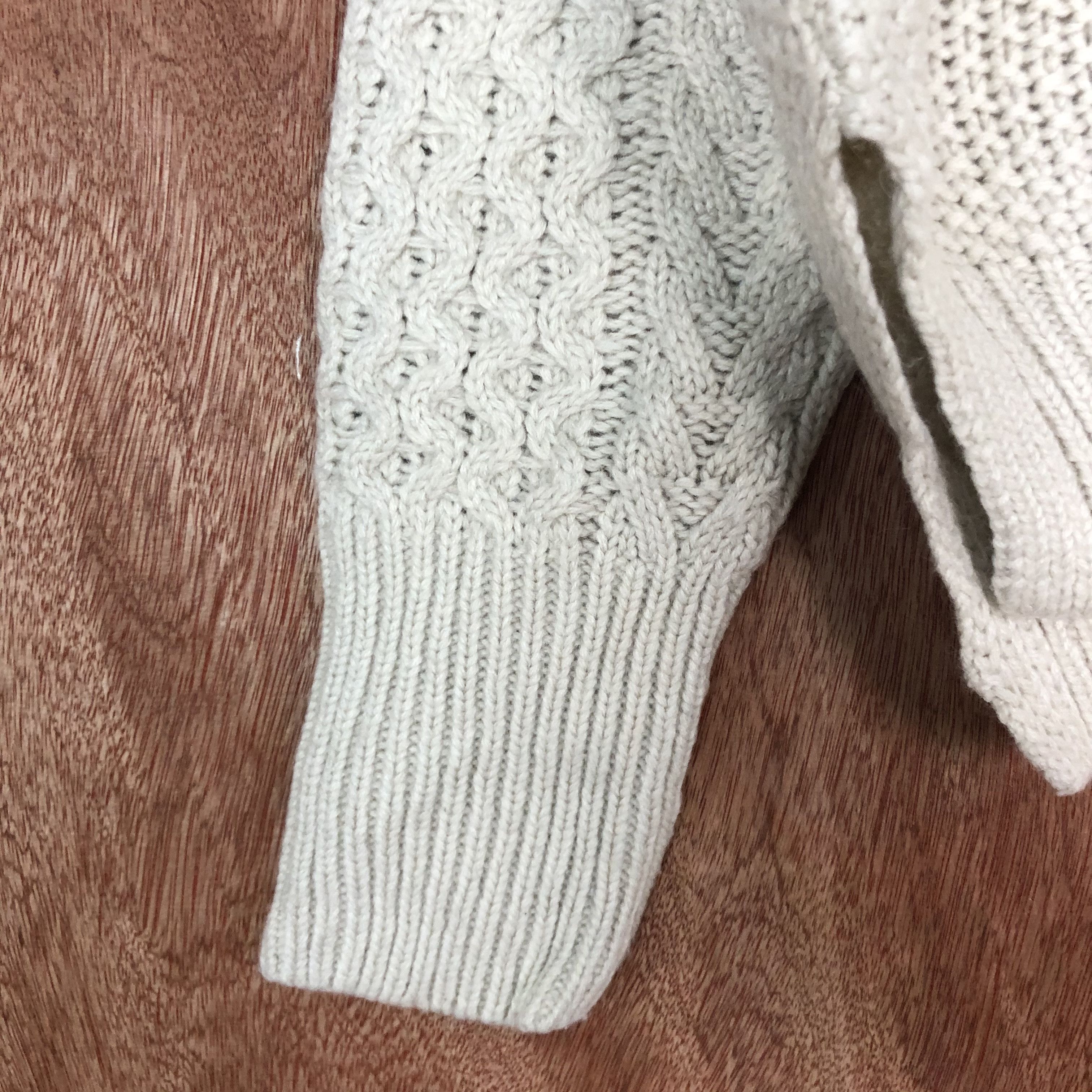 Vintage GU japan WHite cable Knitwear #c467 Size US M / EU 48-50 / 2 - 5 Thumbnail
