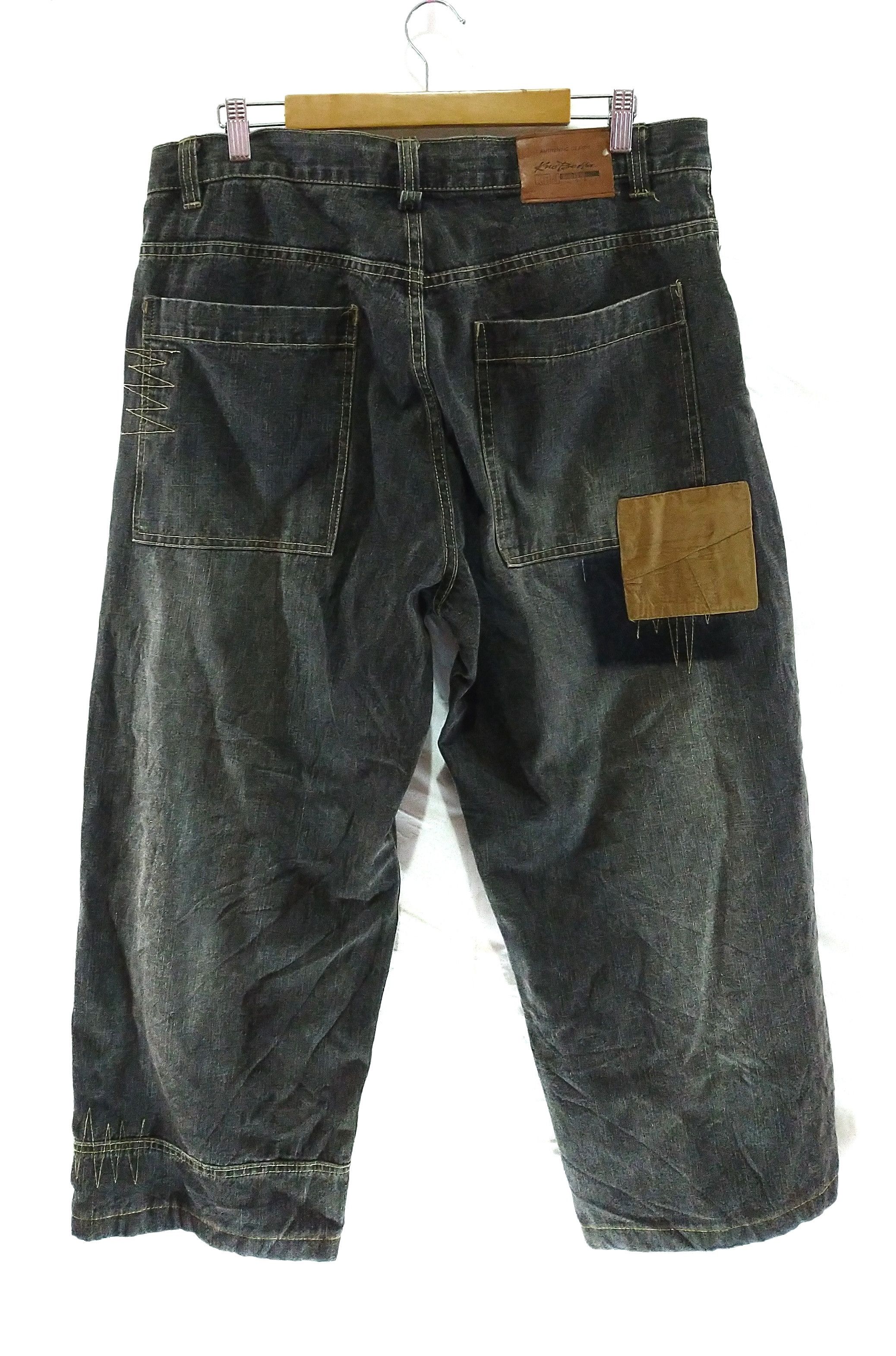 Japanese Brand Kno Betta Patchwork Shashiko Denim Pant Leather Patch Size US 36 / EU 52 - 6 Thumbnail