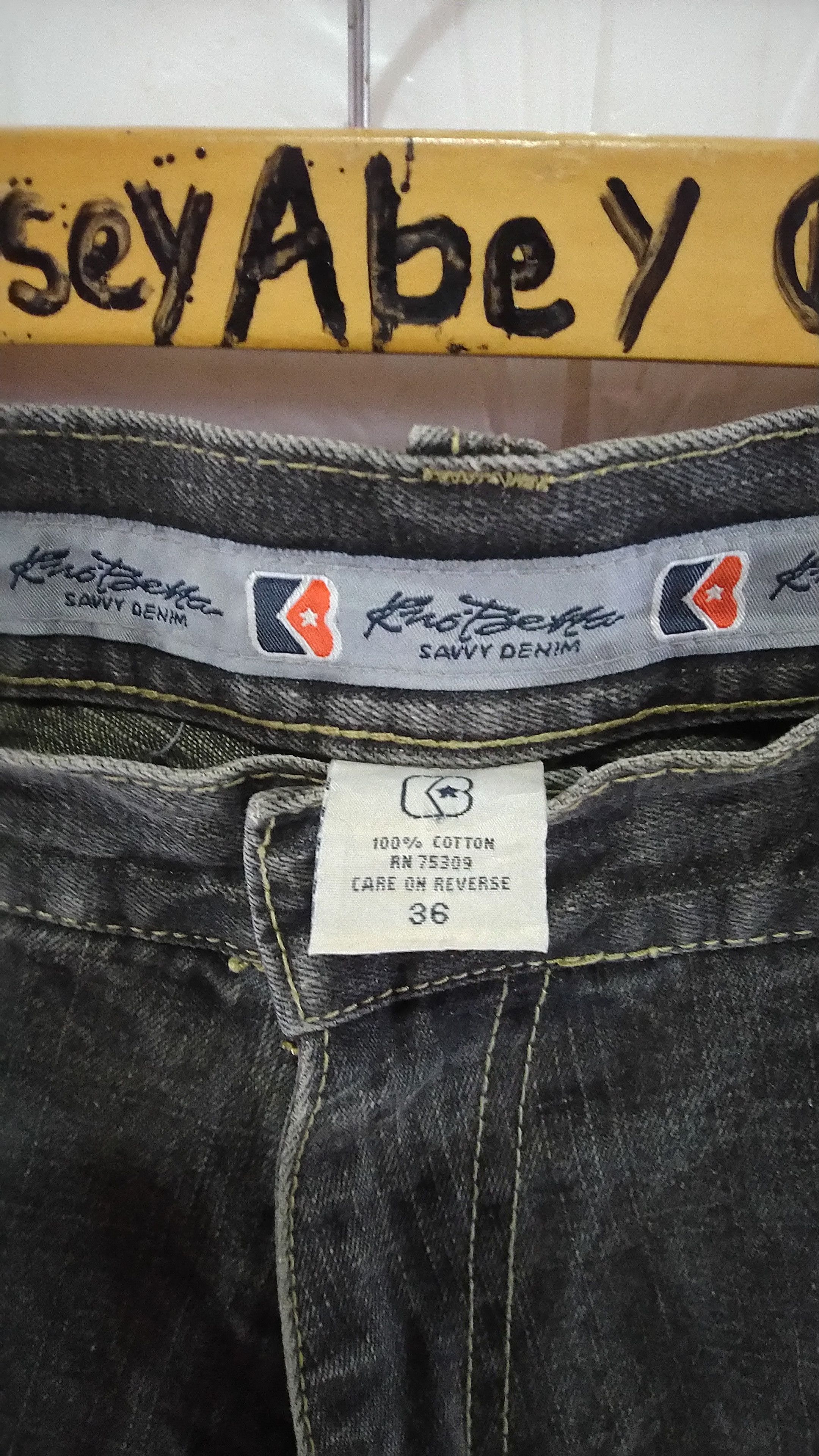 Japanese Brand Kno Betta Patchwork Shashiko Denim Pant Leather Patch Size US 36 / EU 52 - 10 Thumbnail