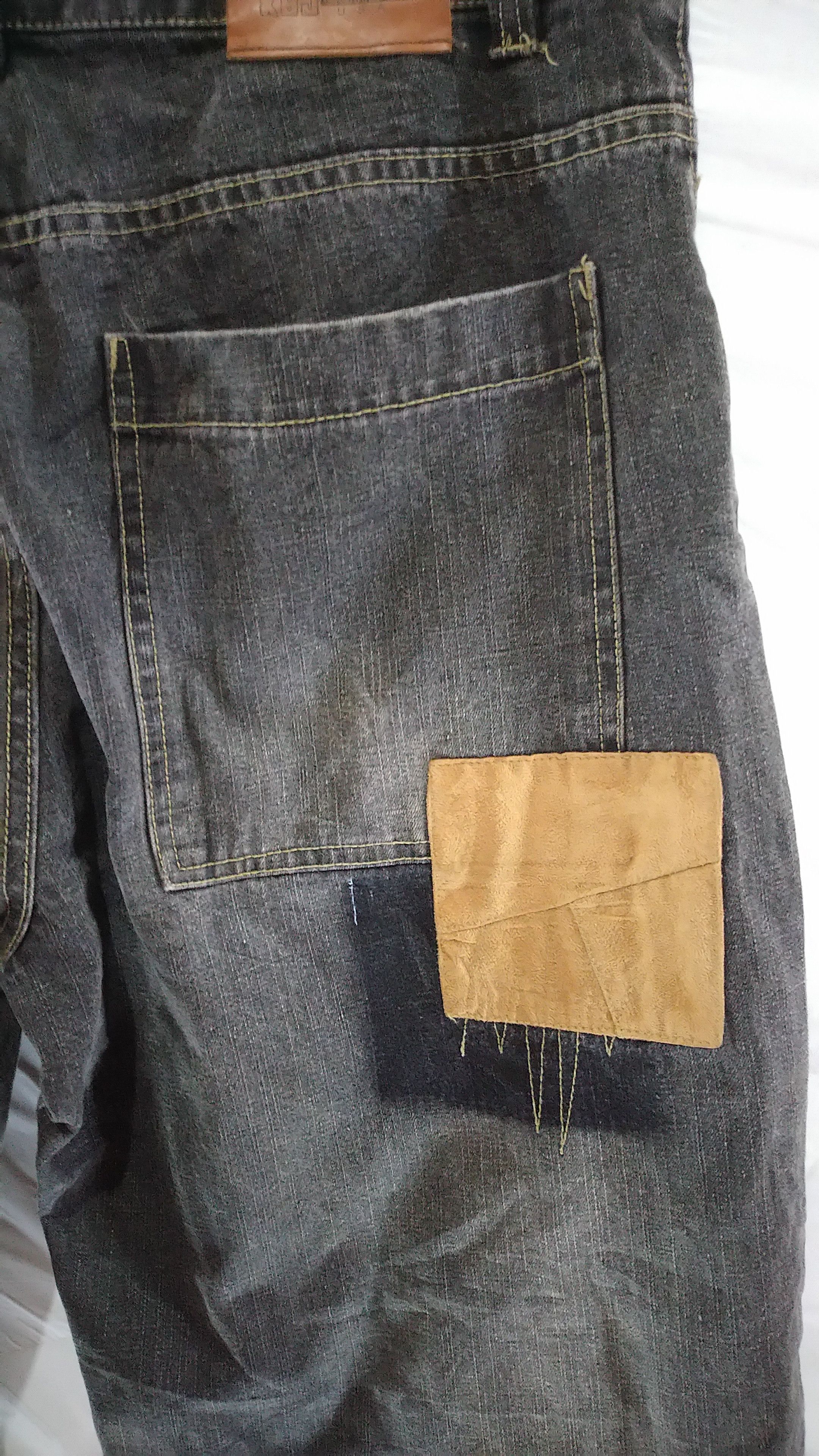 Japanese Brand Kno Betta Patchwork Shashiko Denim Pant Leather Patch Size US 36 / EU 52 - 7 Thumbnail