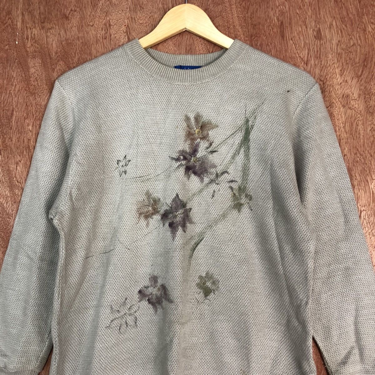 Vintage Lobelia Grey Shag Shaggy Knitwear #6049 Size US S / EU 44-46 / 1 - 8 Thumbnail