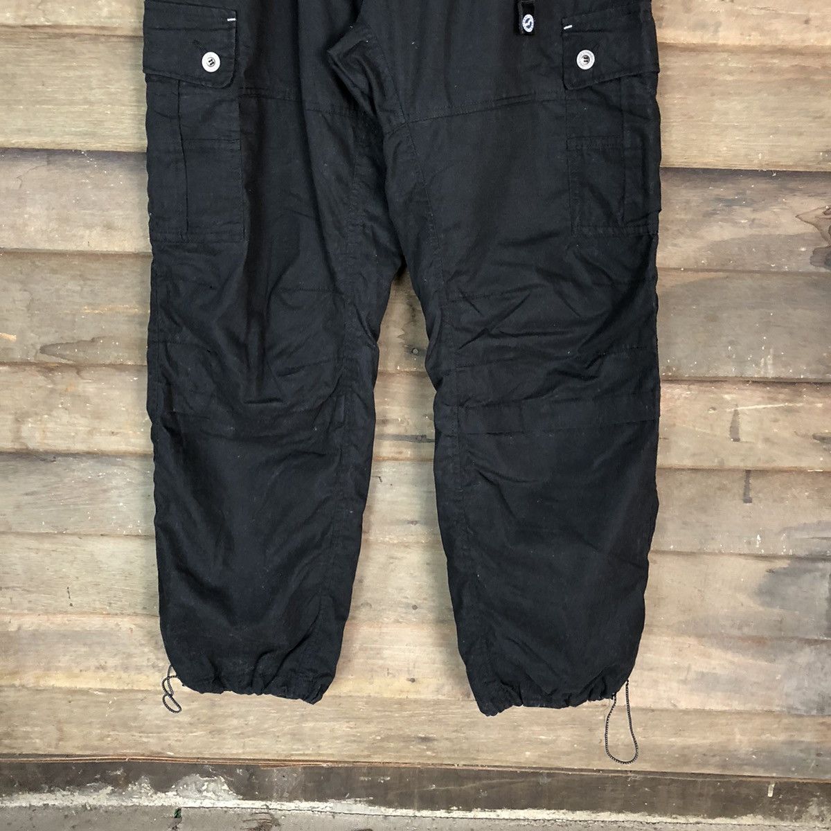 Japanese Brand DL Outdoor Life Black Tactical track Multipocket Pants #1933 Size US 34 / EU 50 - 3 Thumbnail