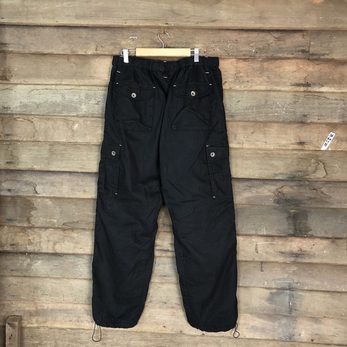 Japanese Brand DL Outdoor Life Black Tactical track Multipocket Pants #1933 Size US 34 / EU 50 - 12 Thumbnail