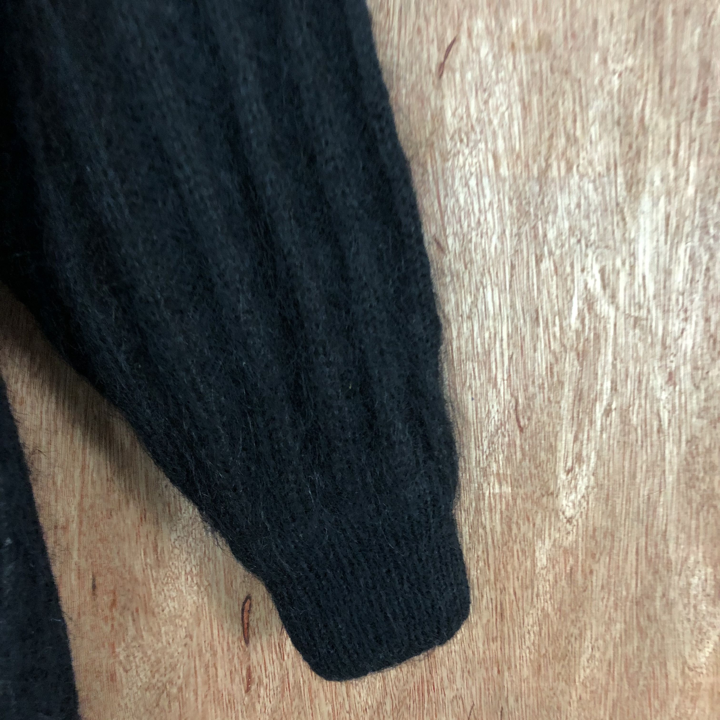 Vintage Japan BLack knitwear vintage Cardigan #c476 Size US L / EU 52-54 / 3 - 4 Thumbnail