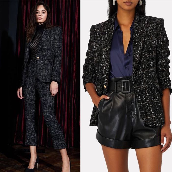 l-agence-l-agence-chamberlain-tweed-blazer-in-black-plaid-size-8-grailed