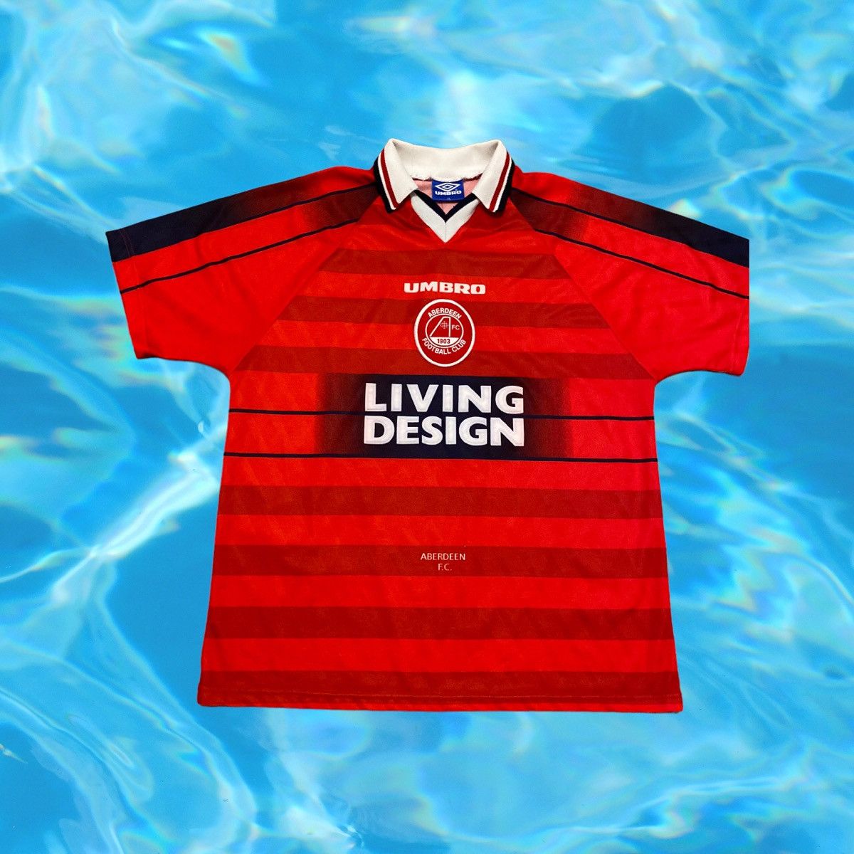 1996-97 Aberdeen Home Living Design Scotland Football Shirt
