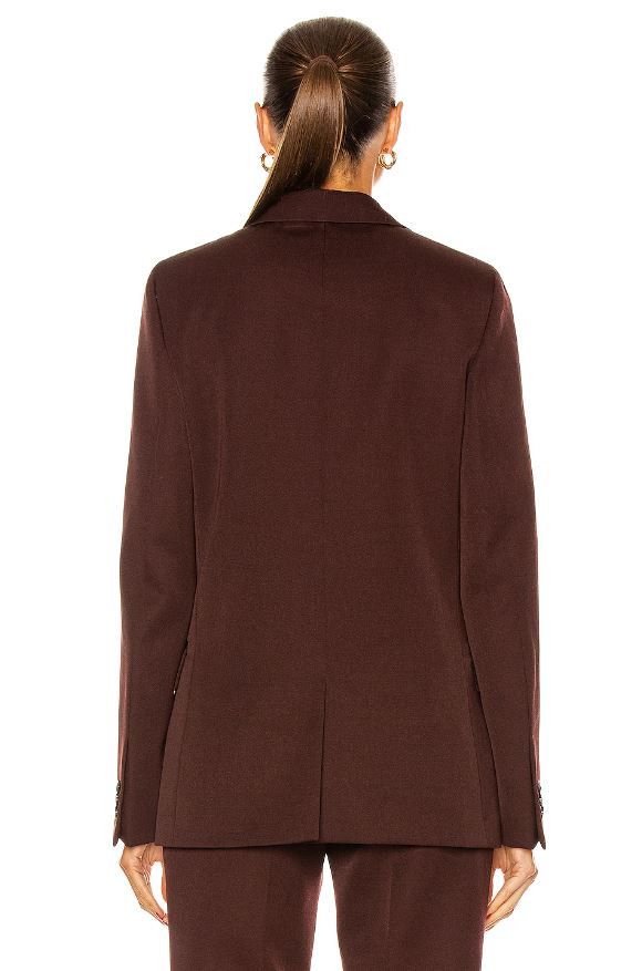 Bottega Veneta Burgundy Sartorial Grain de Poudre Blazer Size XXS / US 00 / IT 34 - 4 Thumbnail