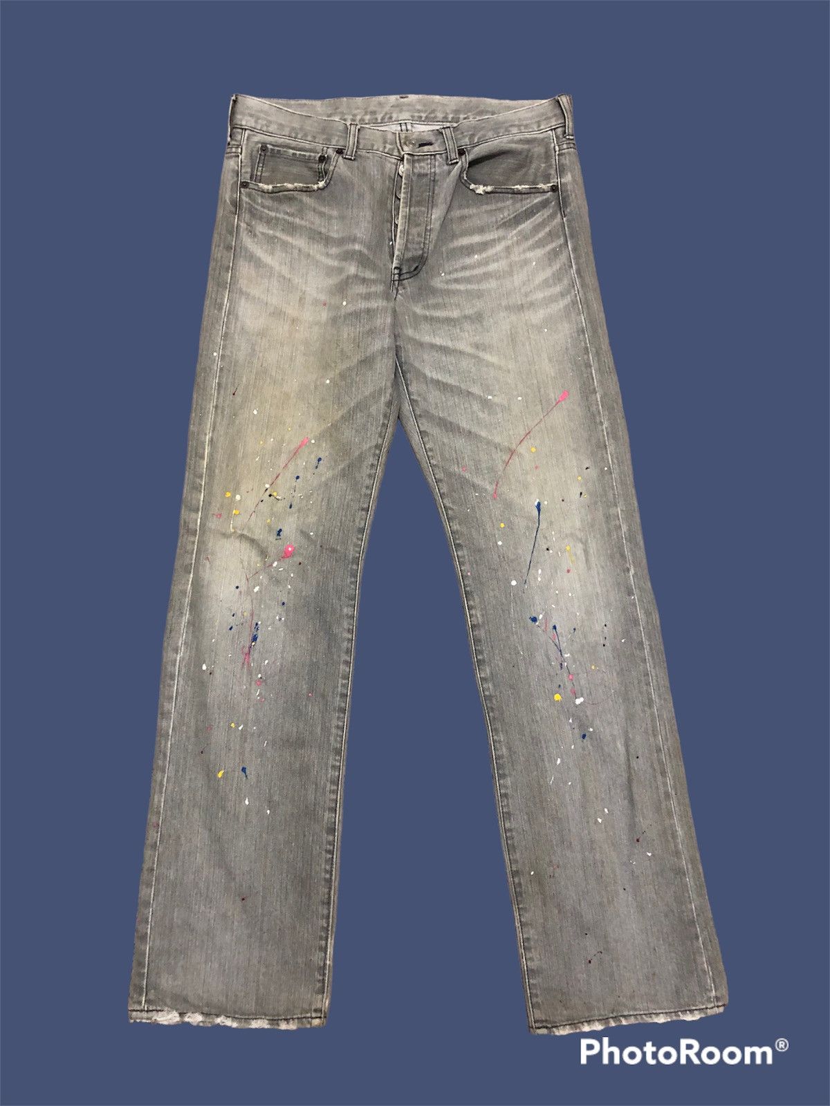 🔥Accept Offer🔥 Takeo Kikuchi Distressed Denim Custom Paint