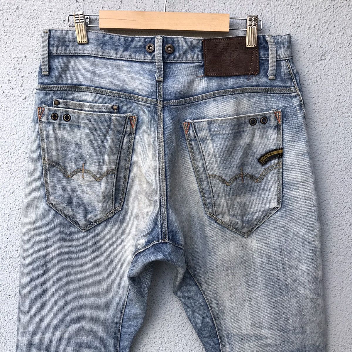 Edwin Vintage Edwin Denim Distressed Crotch-C Faded Jeans Size US 32 / EU 48 - 12 Thumbnail