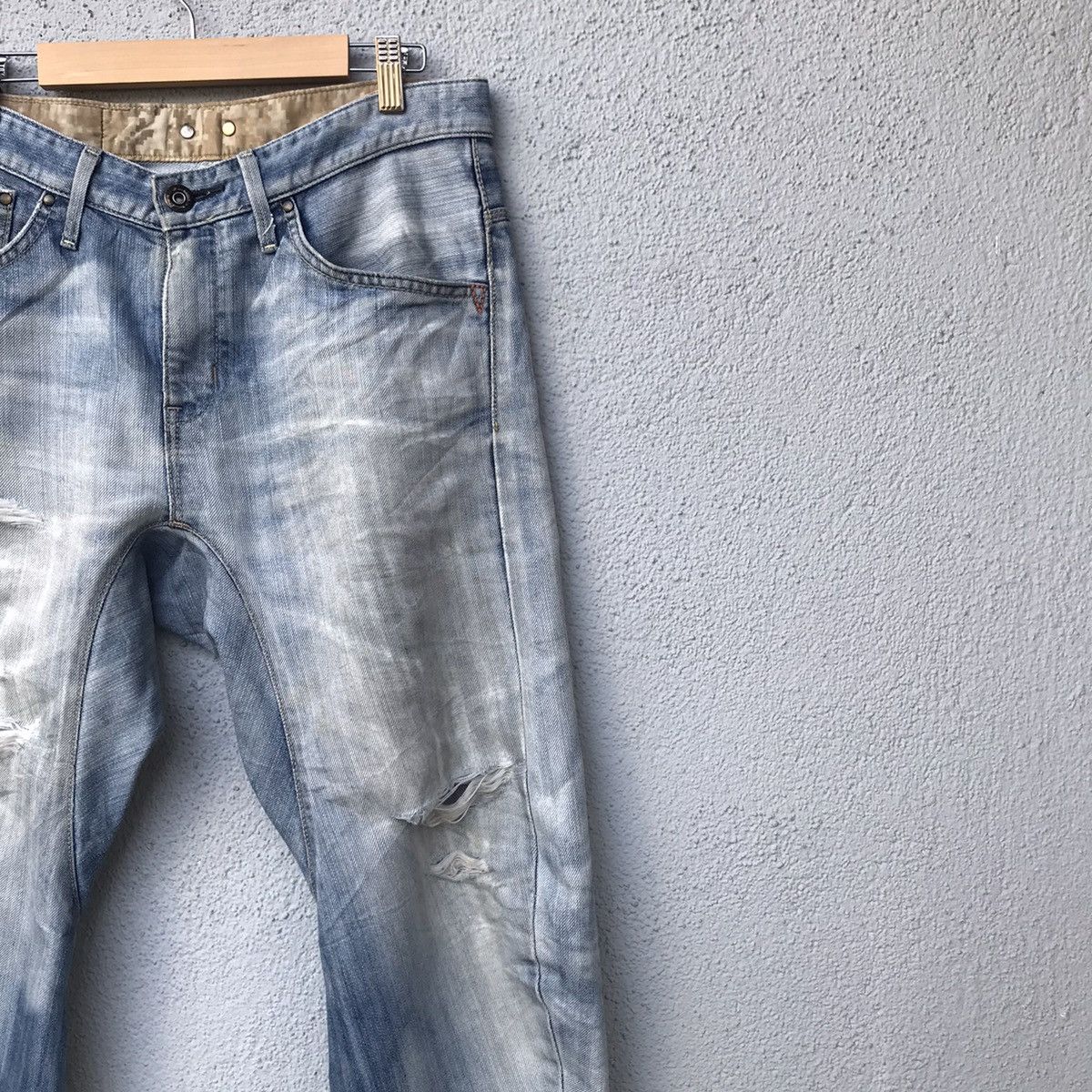 Edwin Vintage Edwin Denim Distressed Crotch-C Faded Jeans Size US 32 / EU 48 - 5 Thumbnail