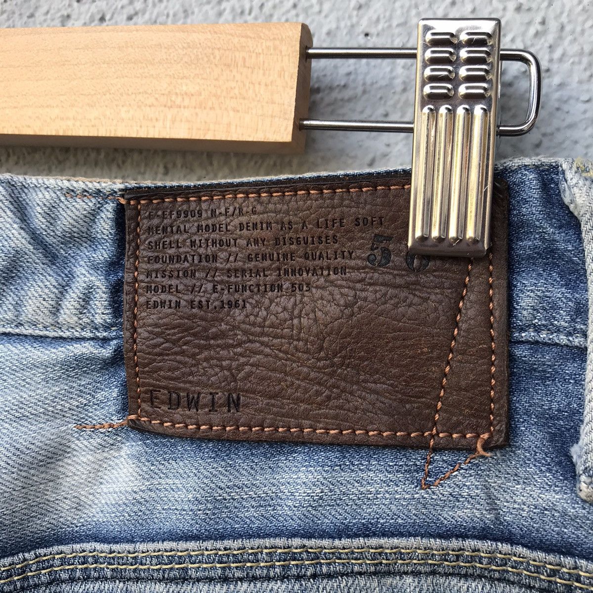 Edwin Vintage Edwin Denim Distressed Crotch-C Faded Jeans Size US 32 / EU 48 - 10 Thumbnail