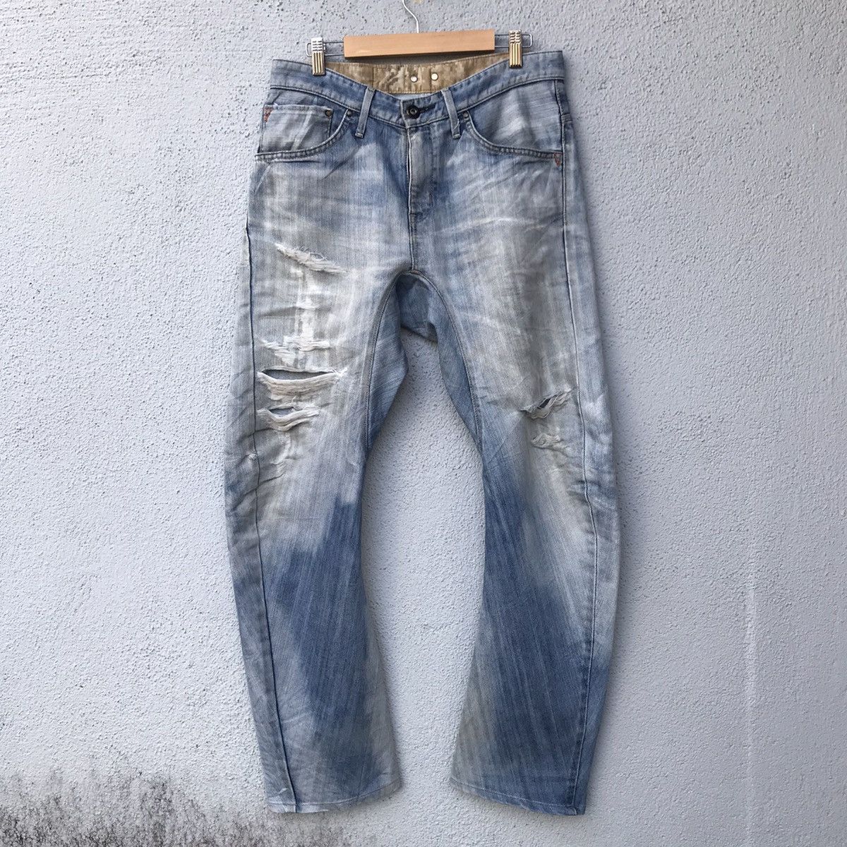 Edwin Vintage Edwin Denim Distressed Crotch-C Faded Jeans Size US 32 / EU 48 - 1 Thumbnail