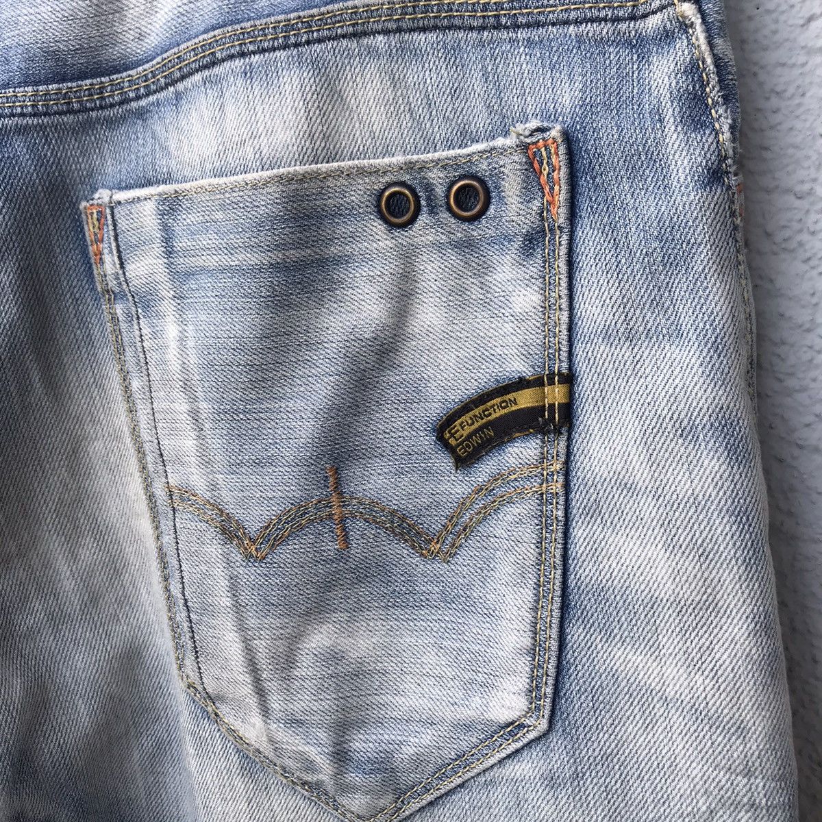 Edwin Vintage Edwin Denim Distressed Crotch-C Faded Jeans Size US 32 / EU 48 - 11 Thumbnail