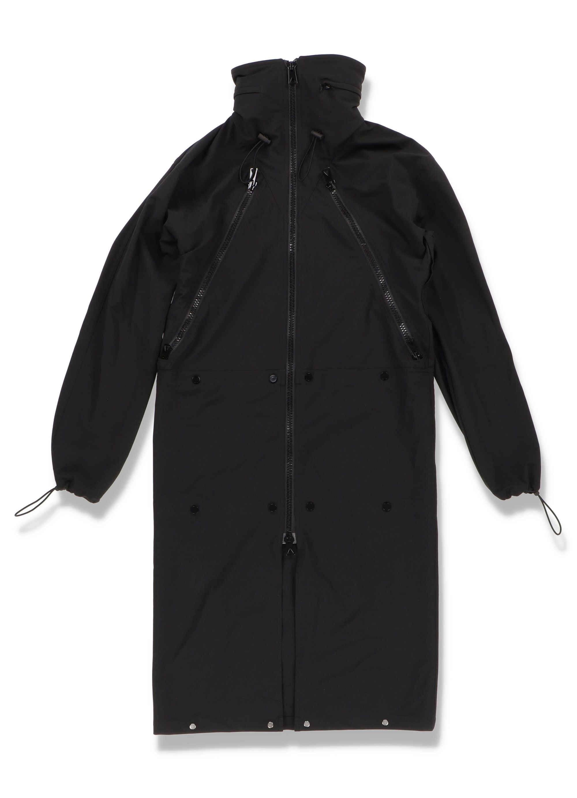 Black Stretch Ripstop Parka Jacket
