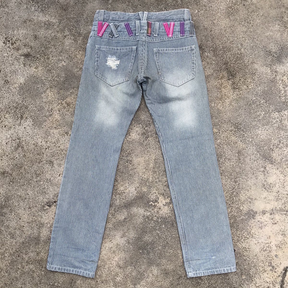 If Six Was Nine Vintage COLZA Distressed Skull Patches Double Waist Pants Size US 30 / EU 46 - 16 Thumbnail