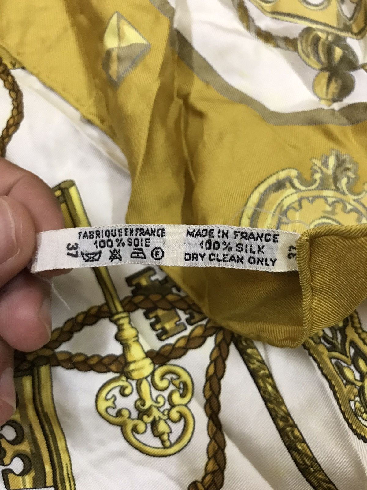 Hermes master key silk scarf