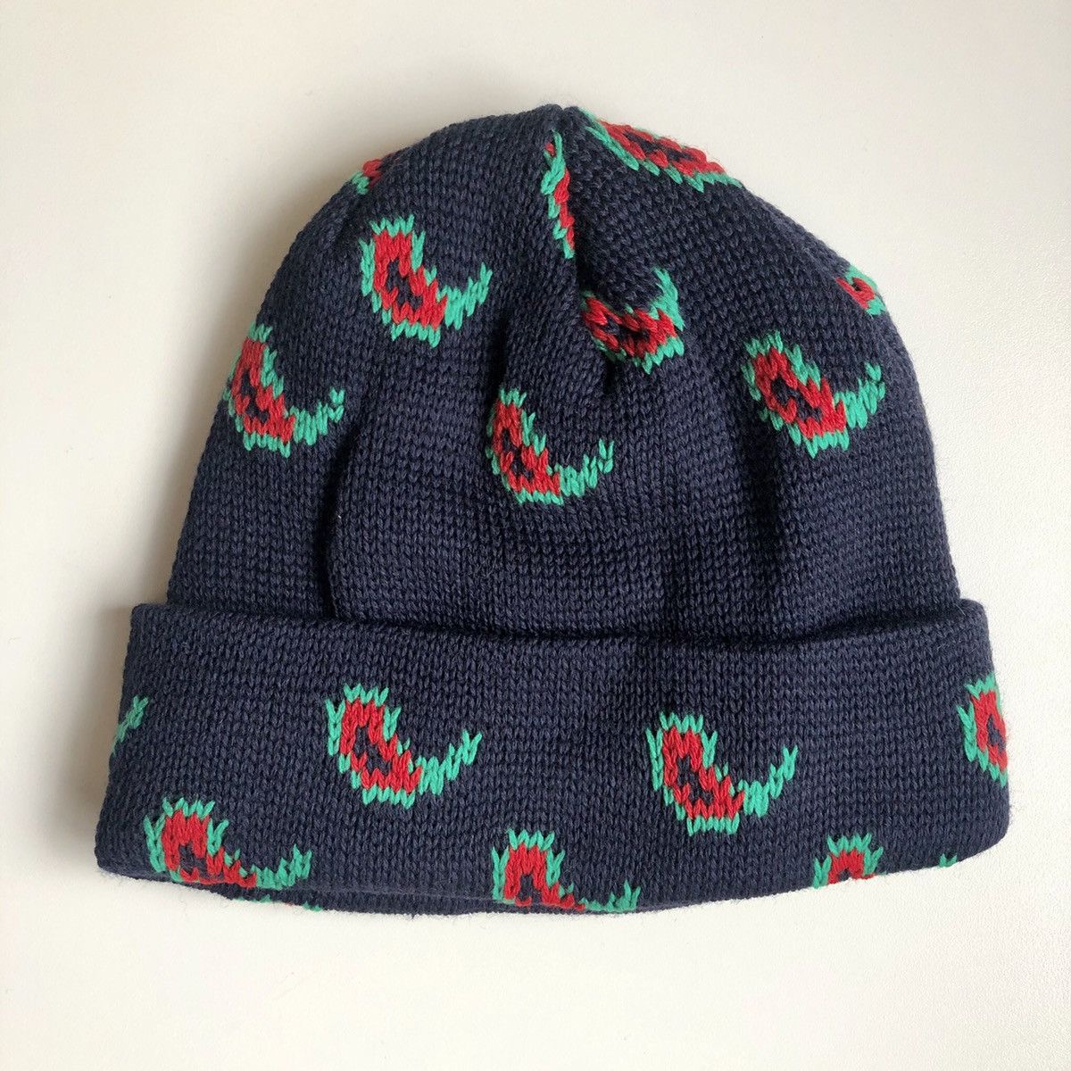 Noah Noah MERINO Paisley Beanie NAVY Size ONE SIZE - 2 Thumbnail