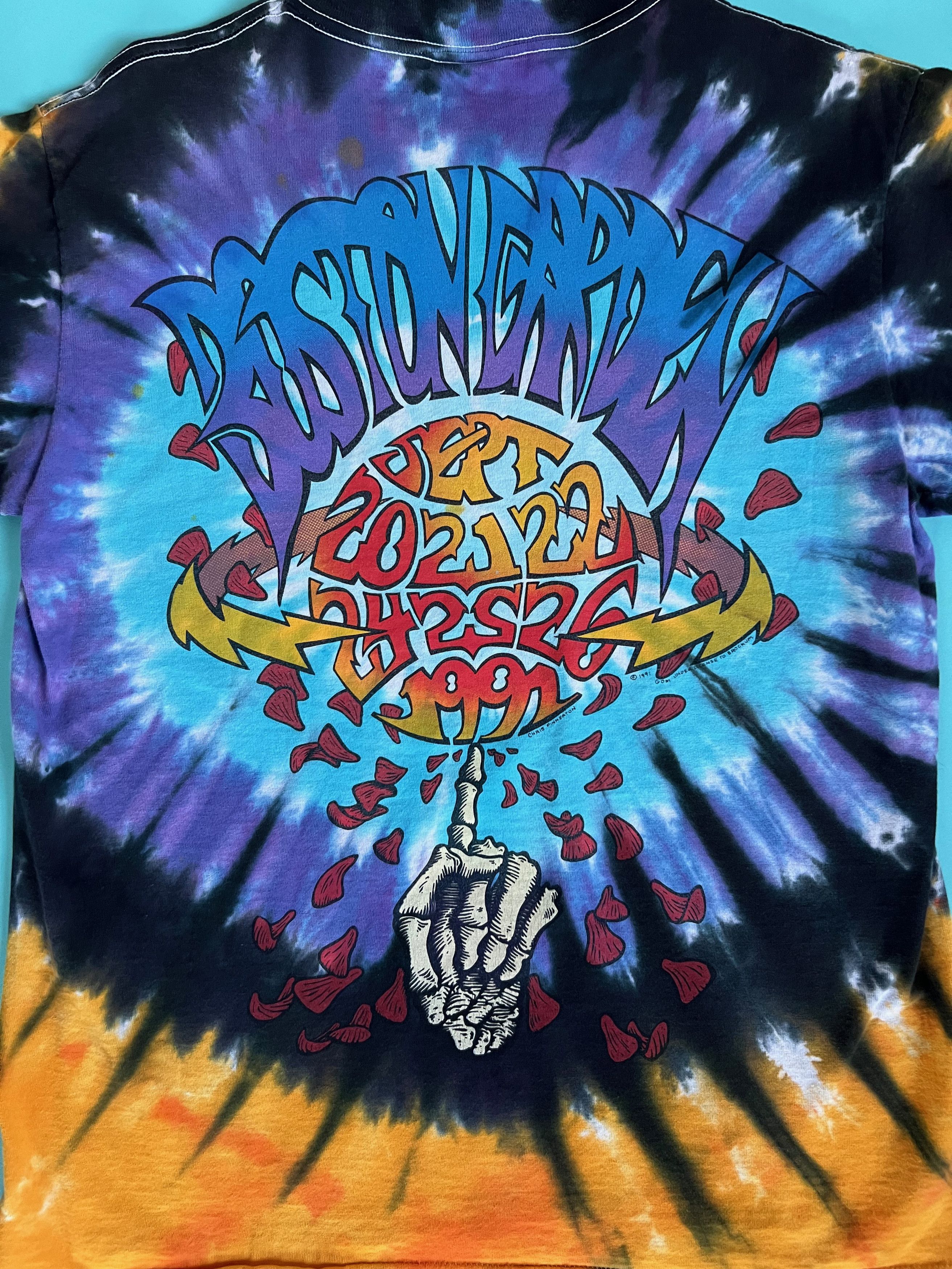 Grateful Dead × Liquid Blue × Vintage 1991 Grateful Dead Boston Garden Liquid Blue Tie Dye Tee Size US L / EU 52-54 / 3 - 7 Thumbnail