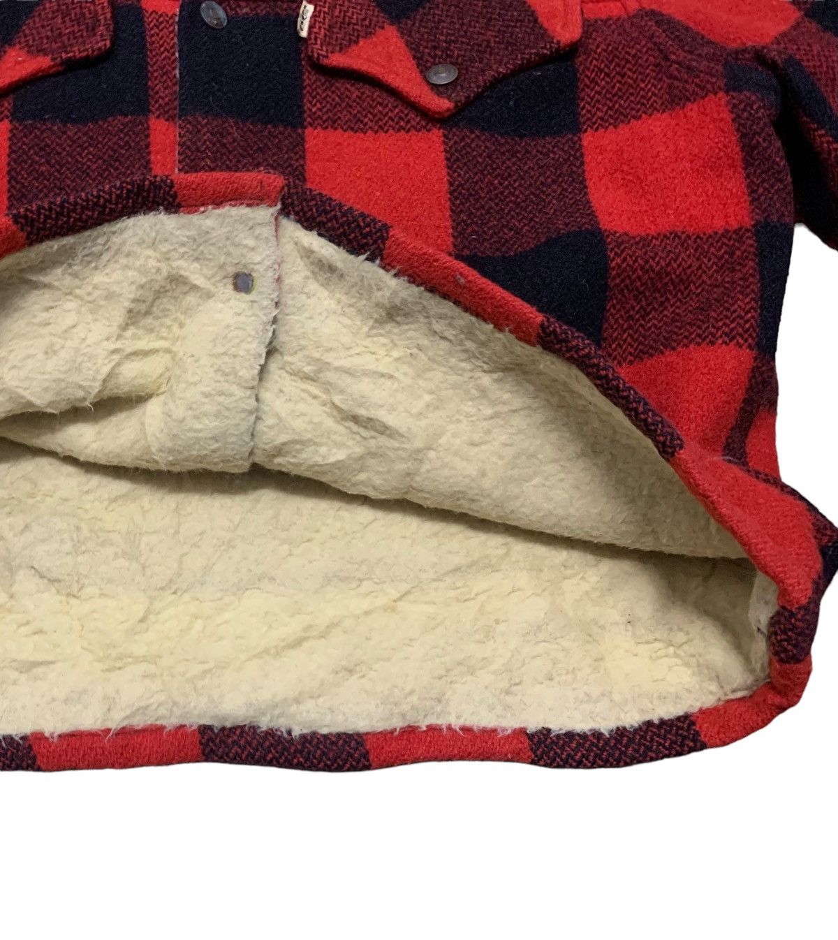 Levi's Rare Design Vintage Brand Levis Big "E" Sherpa Jacket 1960s Size US M / EU 48-50 / 2 - 3 Thumbnail