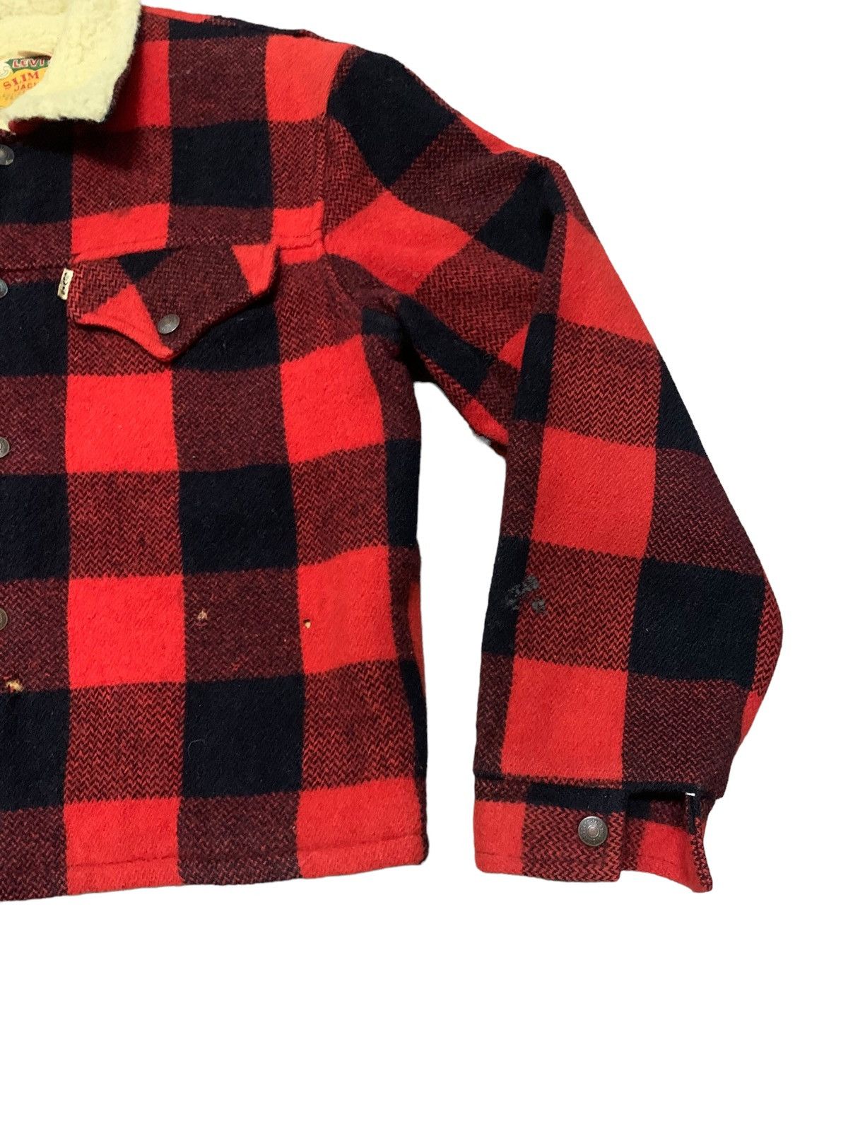 Levi's Rare Design Vintage Brand Levis Big "E" Sherpa Jacket 1960s Size US M / EU 48-50 / 2 - 5 Thumbnail
