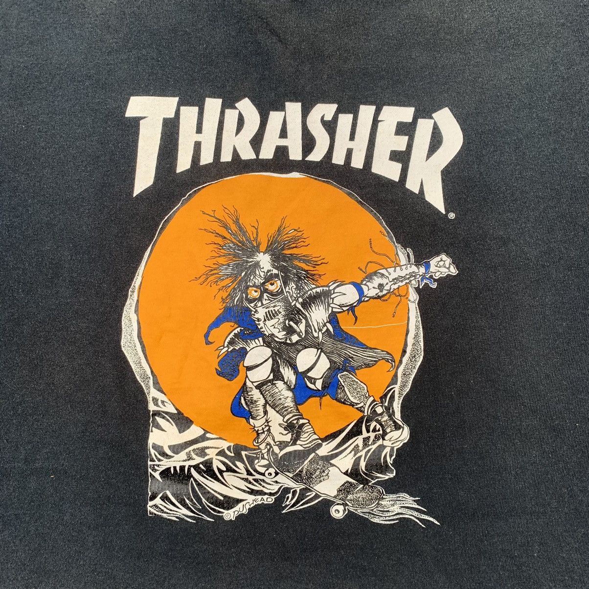 Thrasher × Vintage Vintage 90s Thrasher Pushead Design Tshirt Size US L / EU 52-54 / 3 - 2 Thumbnail