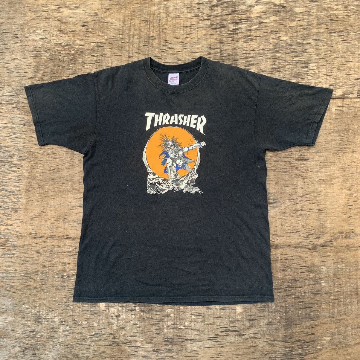 Thrasher × Vintage Vintage 90s Thrasher Pushead Design Tshirt Size US L / EU 52-54 / 3 - 1 Thumbnail
