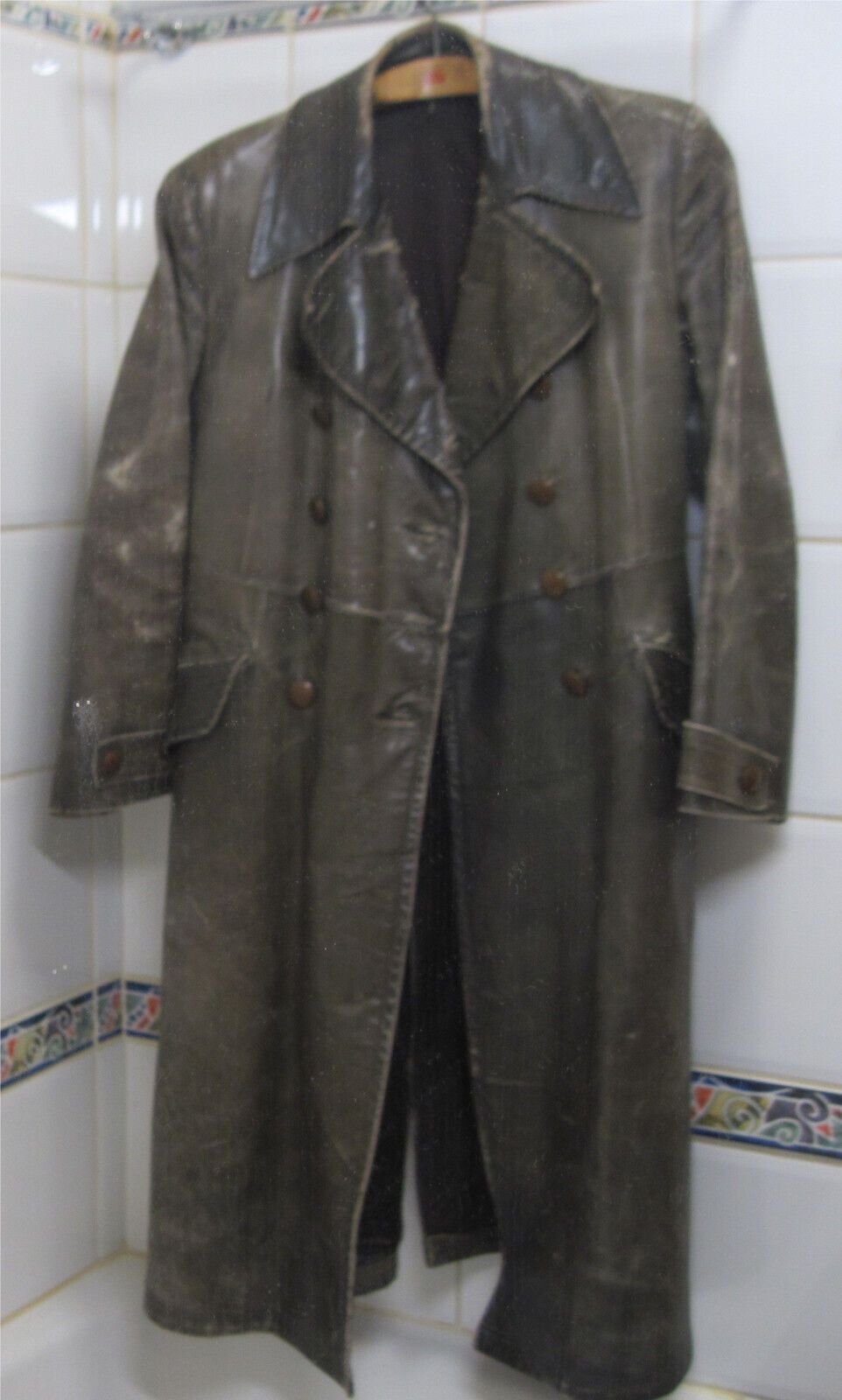 Hugo Boss Original WW2 Luftwaffe Officers Leather overcoat 1940 | Grailed