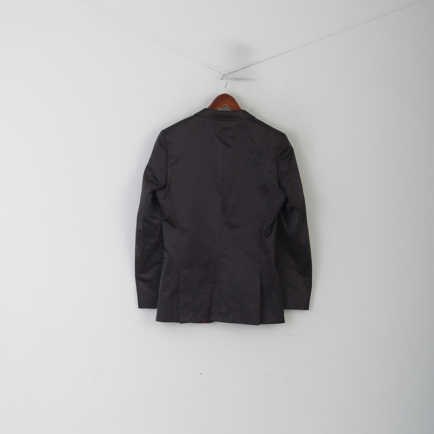 Hugo Boss Hugo Boss Men 38 48 Blazer Black Shiny VTG 5565 Size 38R - 8 Thumbnail