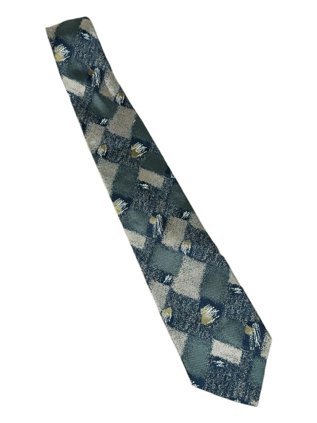 Issey Miyake Scratch Patch Print Issey Miyake Silk Neck Tie Size ONE SIZE - 1 Preview