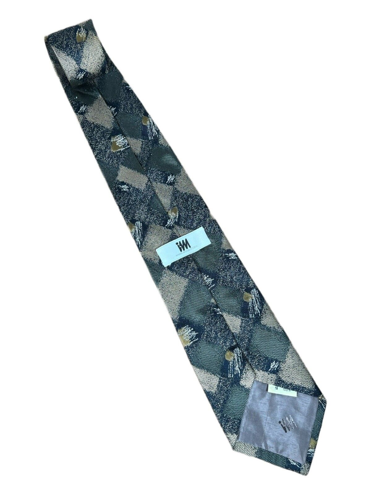 Issey Miyake Scratch Patch Print Issey Miyake Silk Neck Tie Size ONE SIZE - 2 Preview