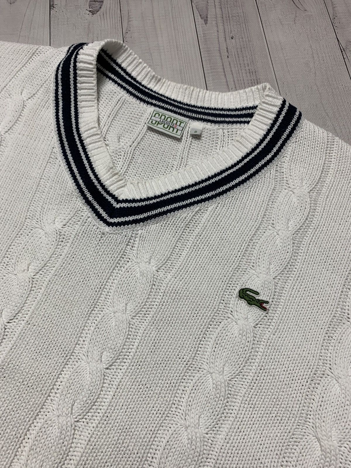 Lacoste × Vintage Vintage Lacoste sweater logo knitted rare size XXl Size US XXL / EU 58 / 5 - 3 Thumbnail