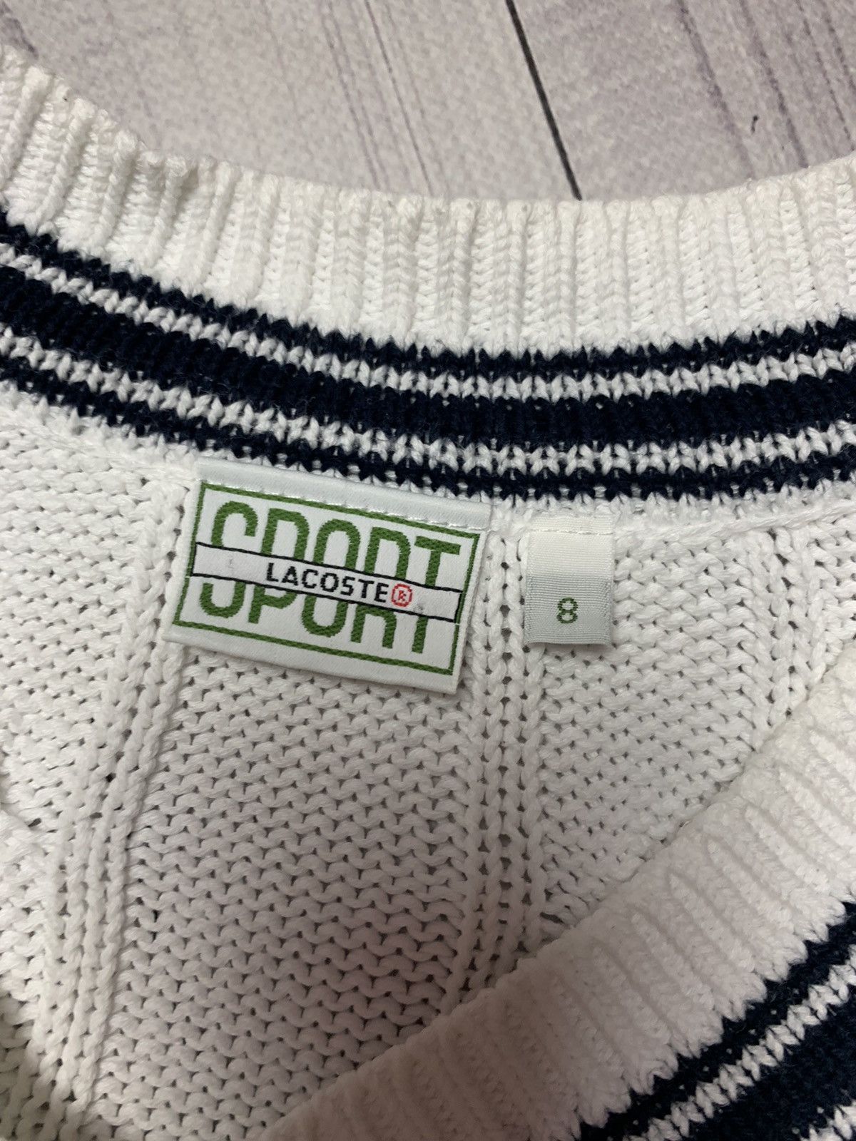 Lacoste × Vintage Vintage Lacoste sweater logo knitted rare size XXl Size US XXL / EU 58 / 5 - 4 Thumbnail