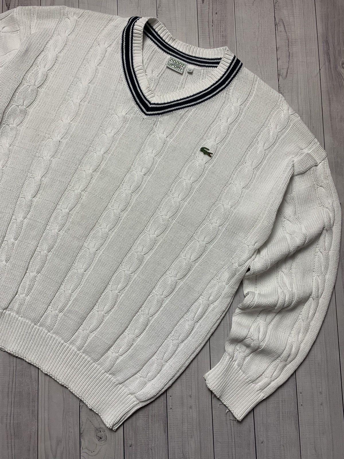 Lacoste × Vintage Vintage Lacoste sweater logo knitted rare size XXl Size US XXL / EU 58 / 5 - 2 Thumbnail