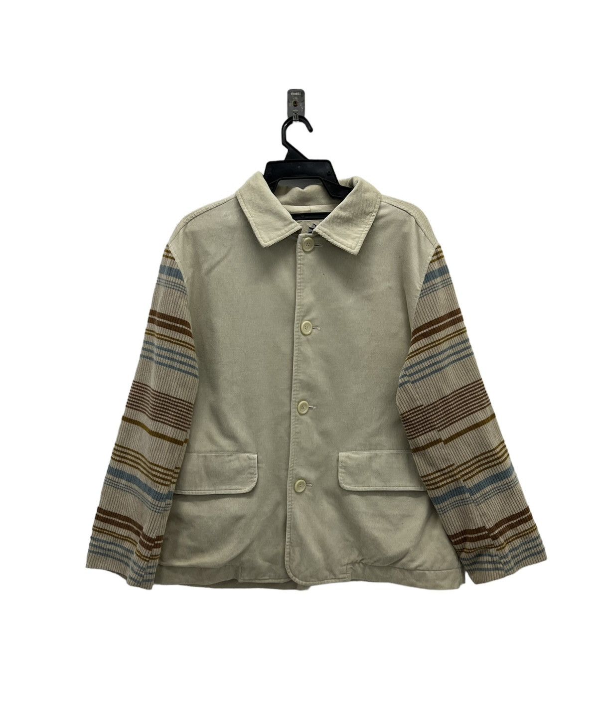 Issey Miyake HAI SPORTING GEAR CORDUROY LINE STRIPE SLEEVE JACKET Size US M / EU 48-50 / 2 - 1 Thumbnail