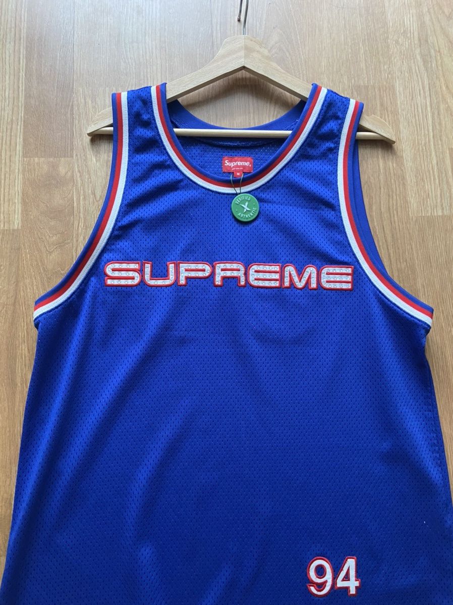 Supreme Rhinestone basketball jersey | Grailed