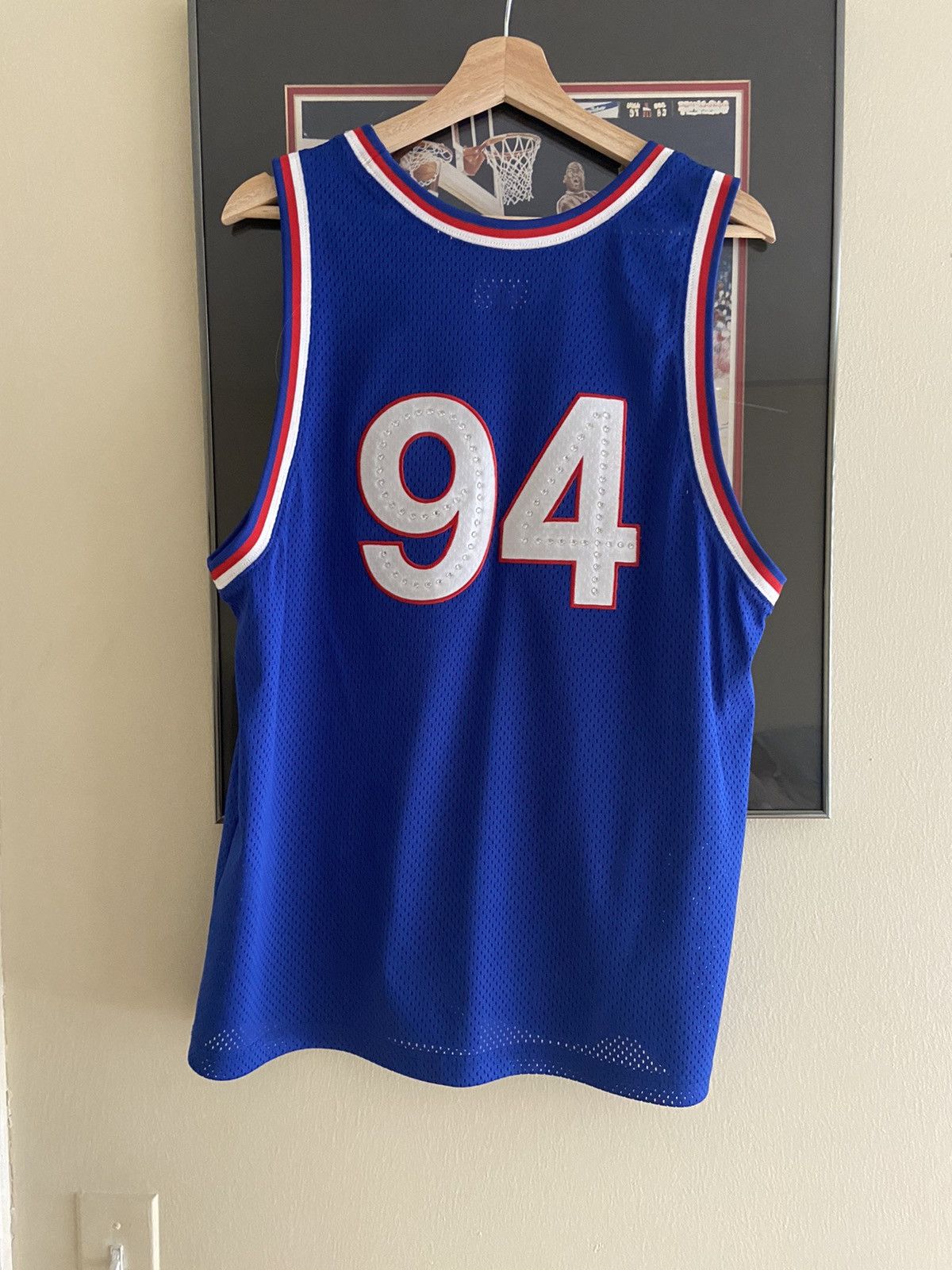 Supreme Rhinestone basketball jersey | Grailed