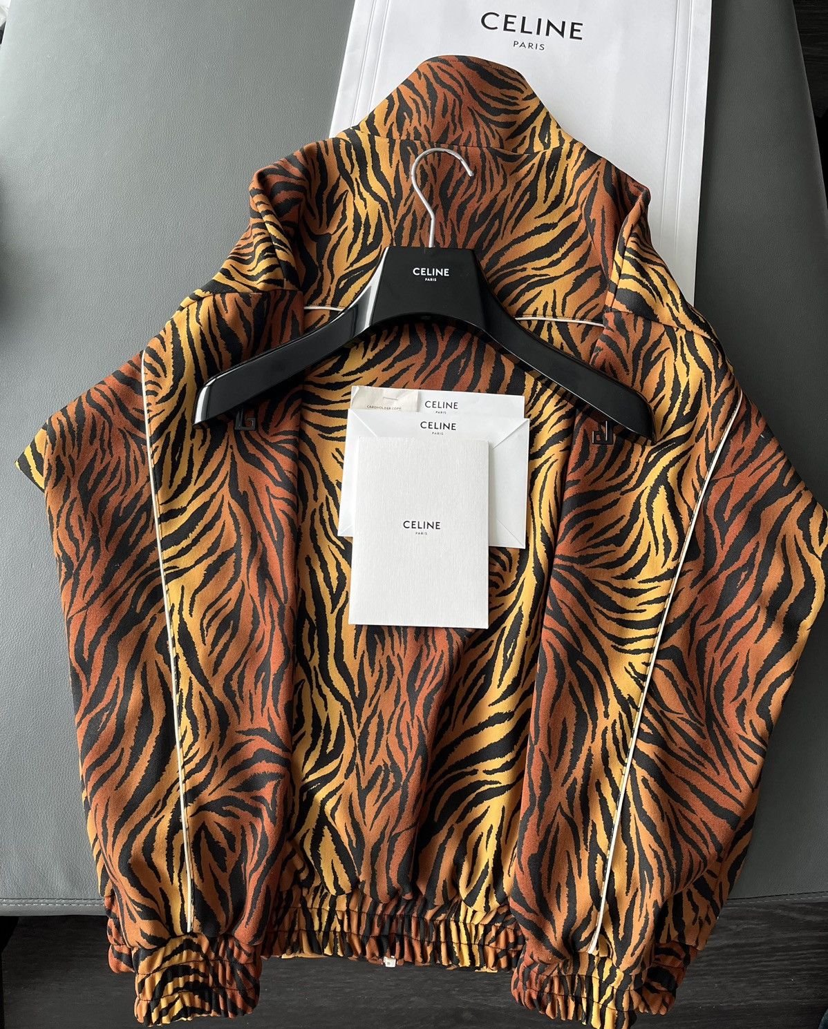 Celine × Hedi Slimane Super Runway Celine Hedi Slimane Bomber Jacket Brand New Size US L / EU 52-54 / 3 - 11 Thumbnail