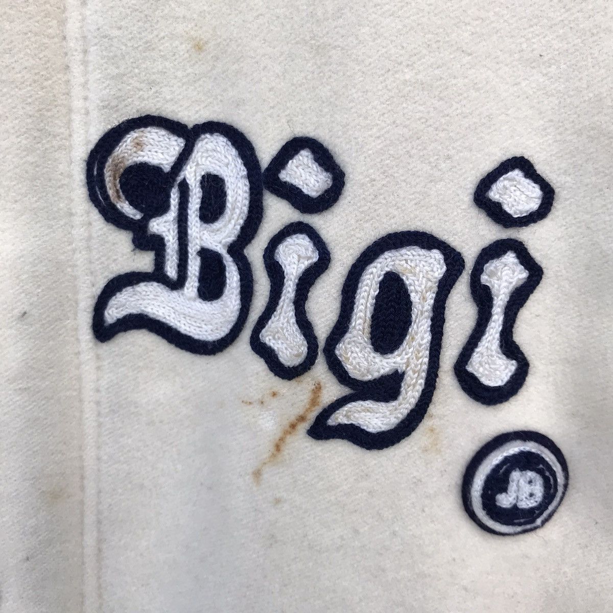 BIGI Vintage 90s Just Bigi Leather Sleeve Varsity Jacket - Rare Size US L / EU 52-54 / 3 - 5 Thumbnail